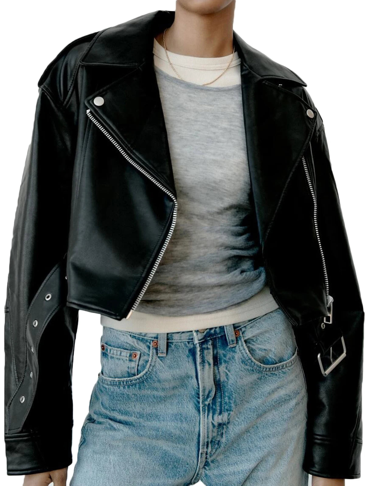 Women's Faux PU Leather Jacket