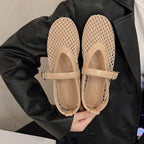 Amelia Mesh Mary Jane Flats