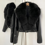 Alessia Faux Fur Leather Jacket