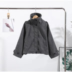 Stand Collar Single-Breasted Coat