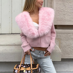 Elowen Fur Collar Cardigan
