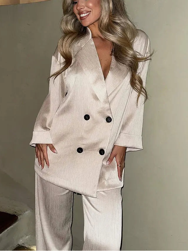 Women’s Double-Breasted Blazer Set
