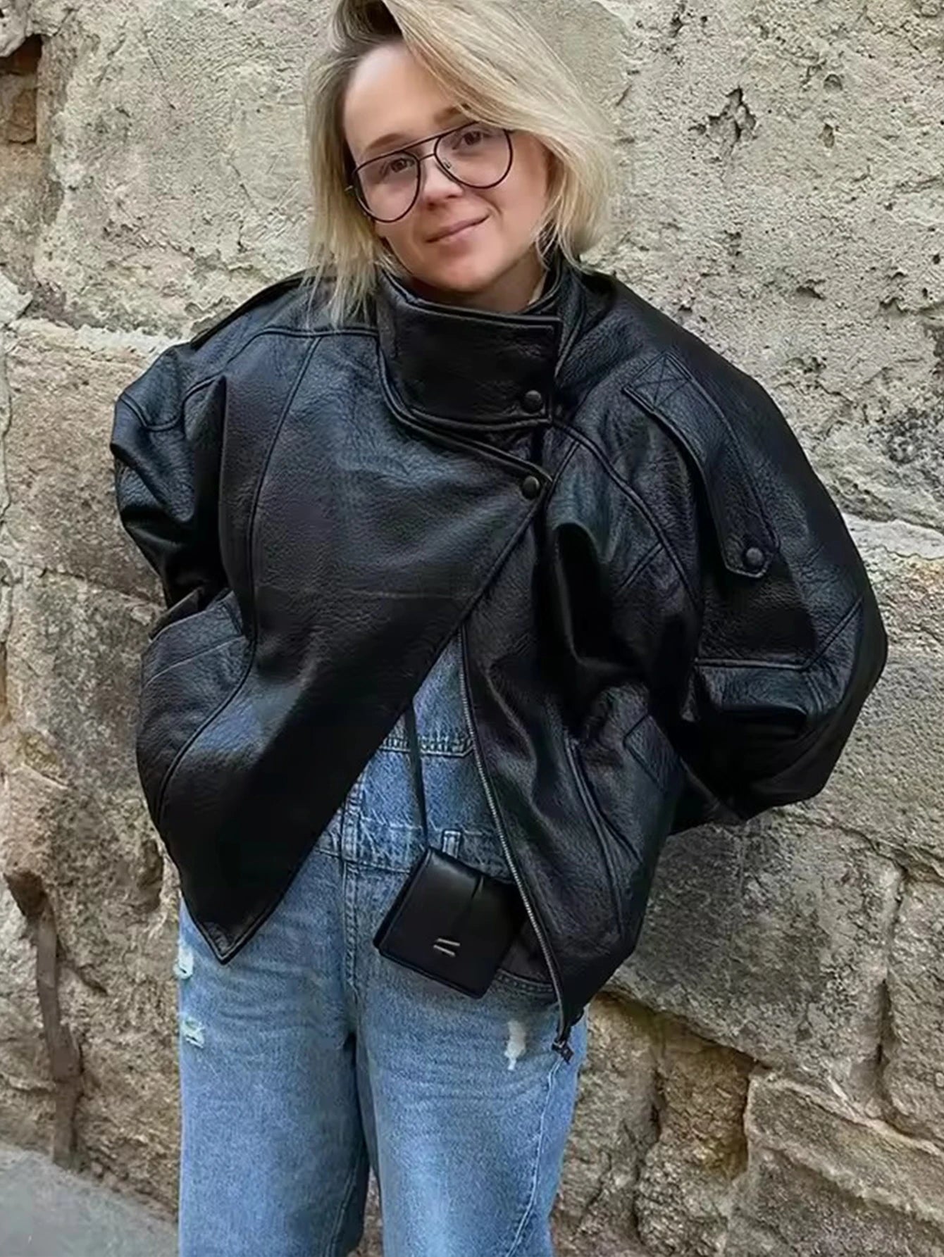 Black Vegan Leather Jacket