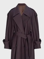 Sophia Double Breasted Long Trench Coat