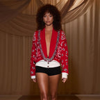 Patchwork Printed Cardigan