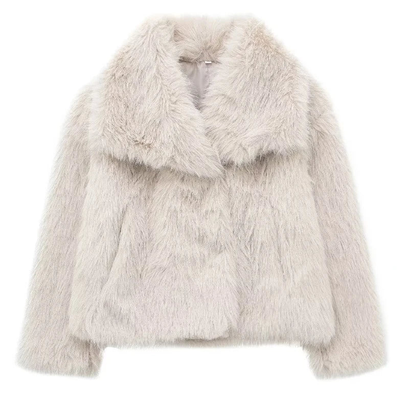 Ivory Luxe Fur Coat