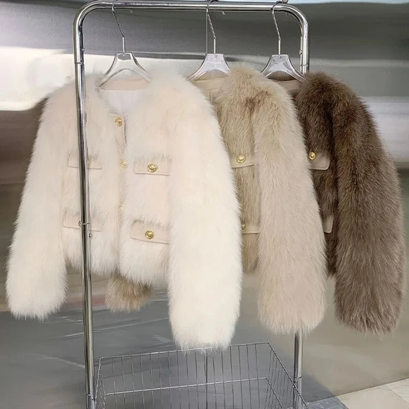 Odette Faux Fox Fur Jacket