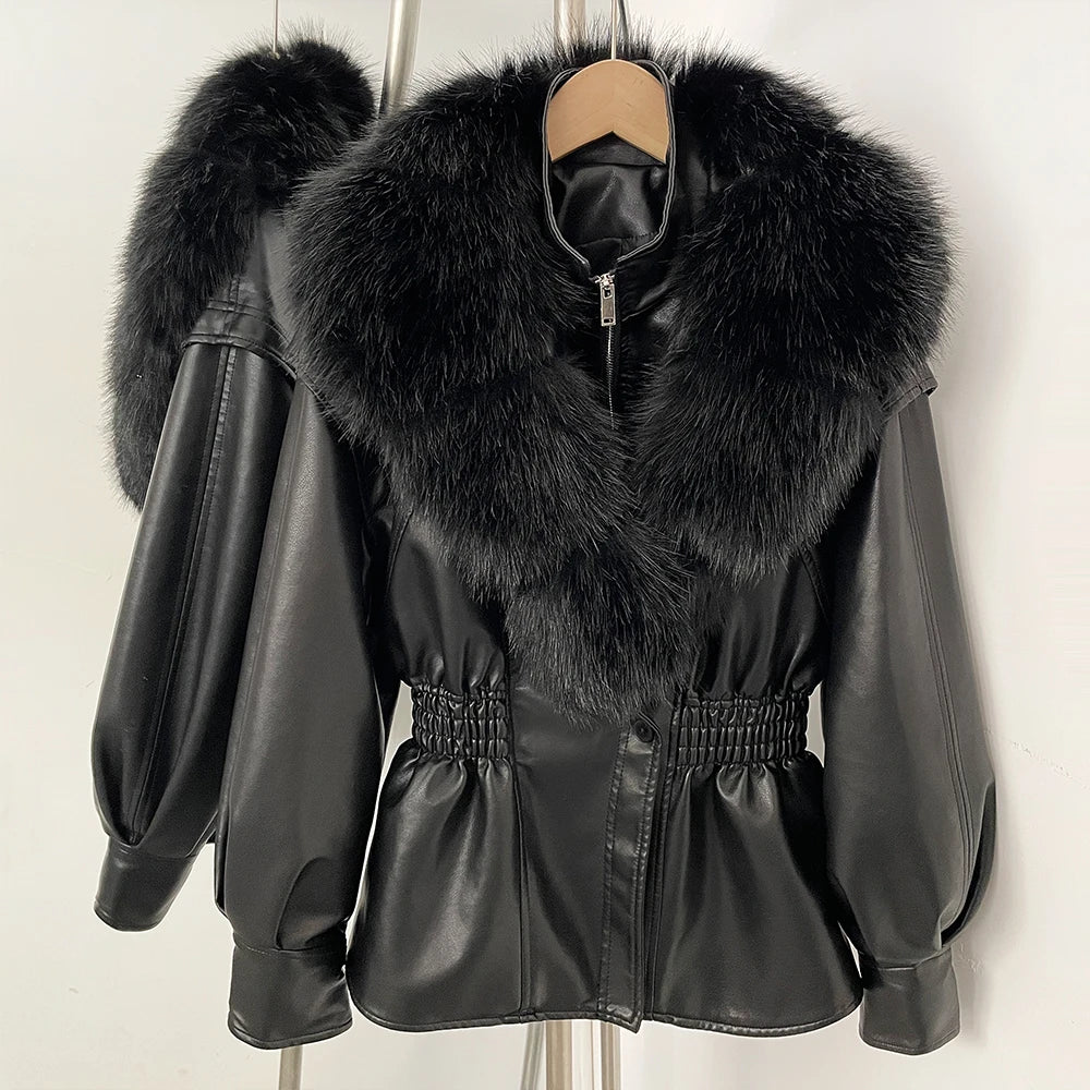 Agnes Faux Fur Leather Jacket