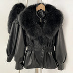 Agnes Faux Fur Leather Jacket