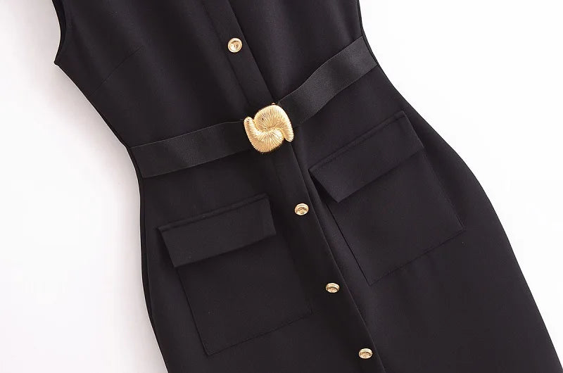 Clara Belted Midi Dress