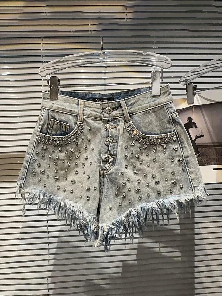 Rhinestone Full Diamonds Shorts