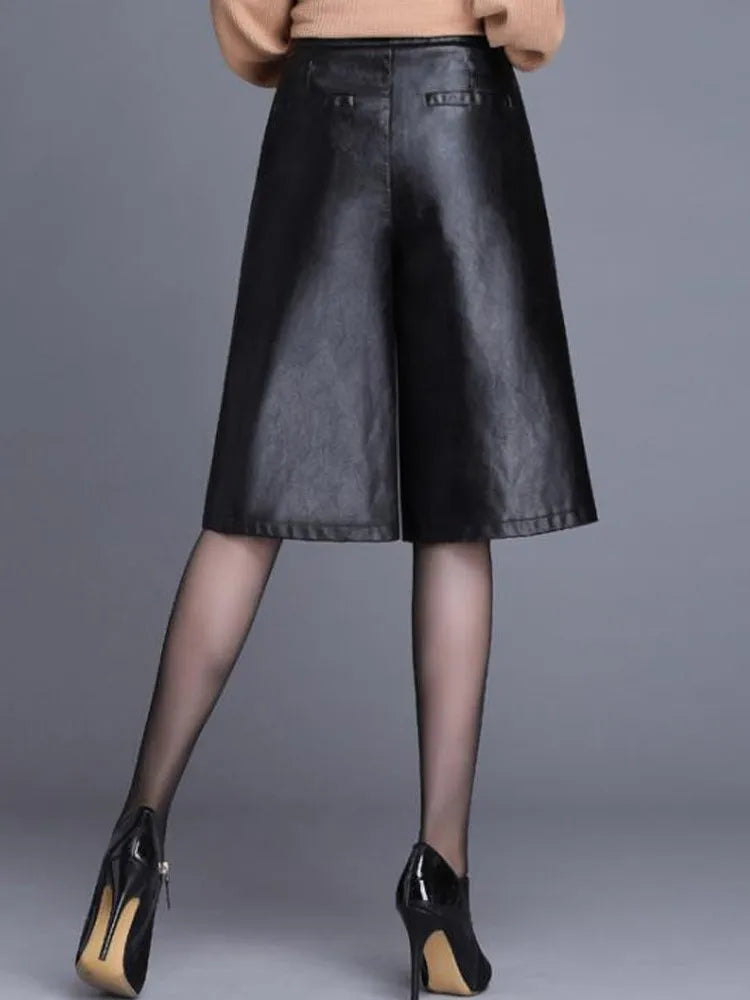 Leather Bermuda Shorts