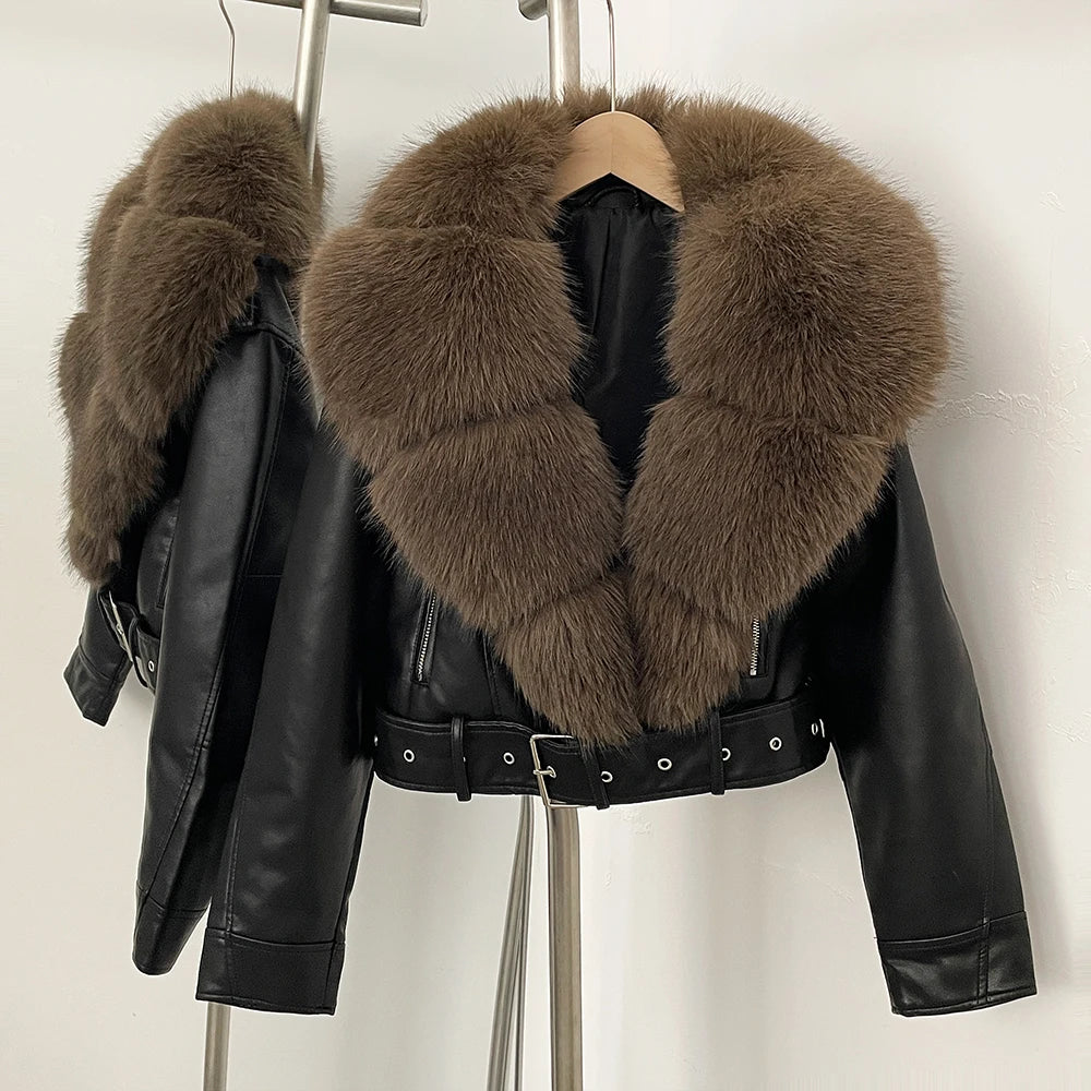 Alessia Faux Fur Leather Jacket