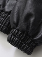 Retro Moto Faux Leather Jacket