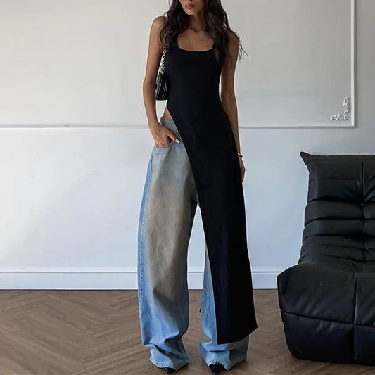 Sleeveless Asymmetric Long Top