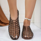 Aurea Crystal Mesh Sandals