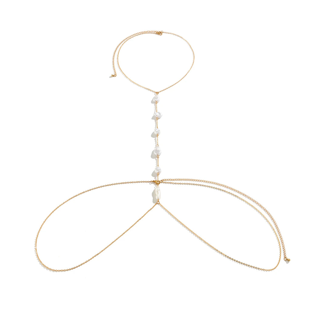 Boho Pearl Chest Necklace