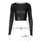 Shiny Patent Leather Top