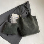 Isabelle Suede Shoulder Tote