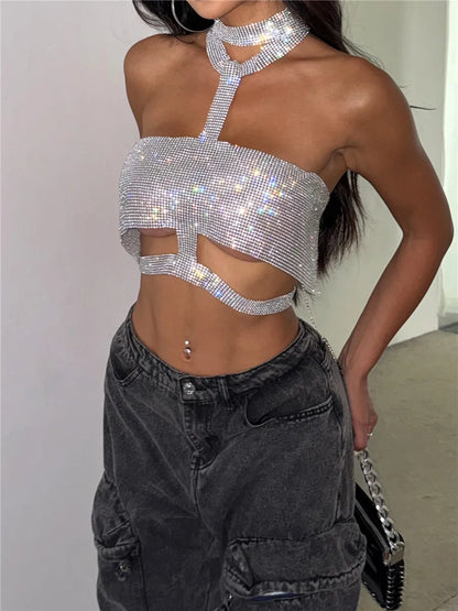 Rhinestone Metal Top