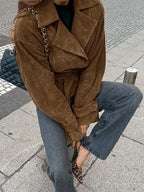 Retro Brown Suede Jacket