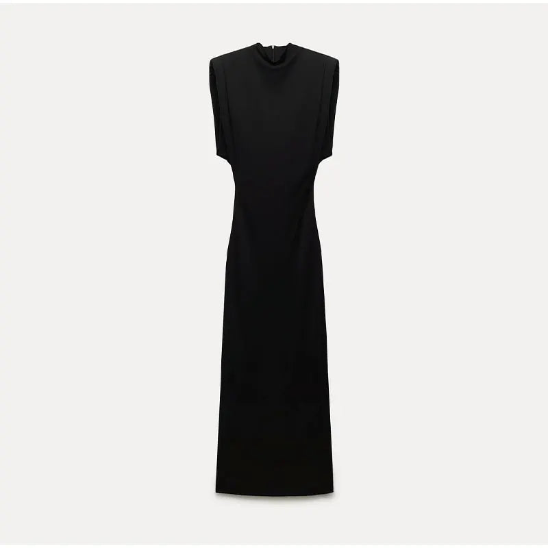 Elegant Black Midi Dress
