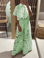 Isla Embroidered Two-Piece Set
