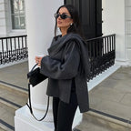 Women's Asymmetric Scarf Jacket