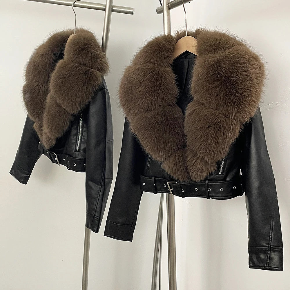 Alessia Faux Fur Leather Jacket