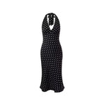 Élodie Polka Dot Halter Dress