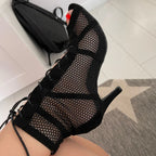Valentina Lace-Up Heels