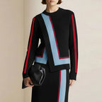 Amelia Contrast Knit Sweater