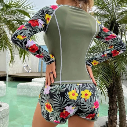 Tropical Print Bikini Set