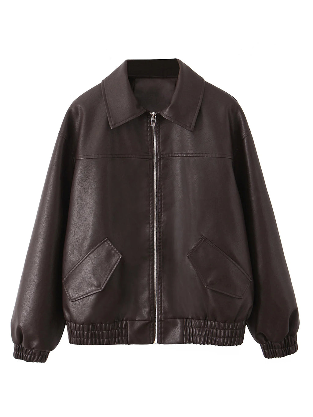 Retro Moto Faux Leather Jacket