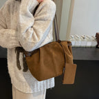 Maribel Suede Bucket Tote