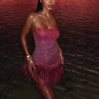 Amalia Glitter Halter Dress