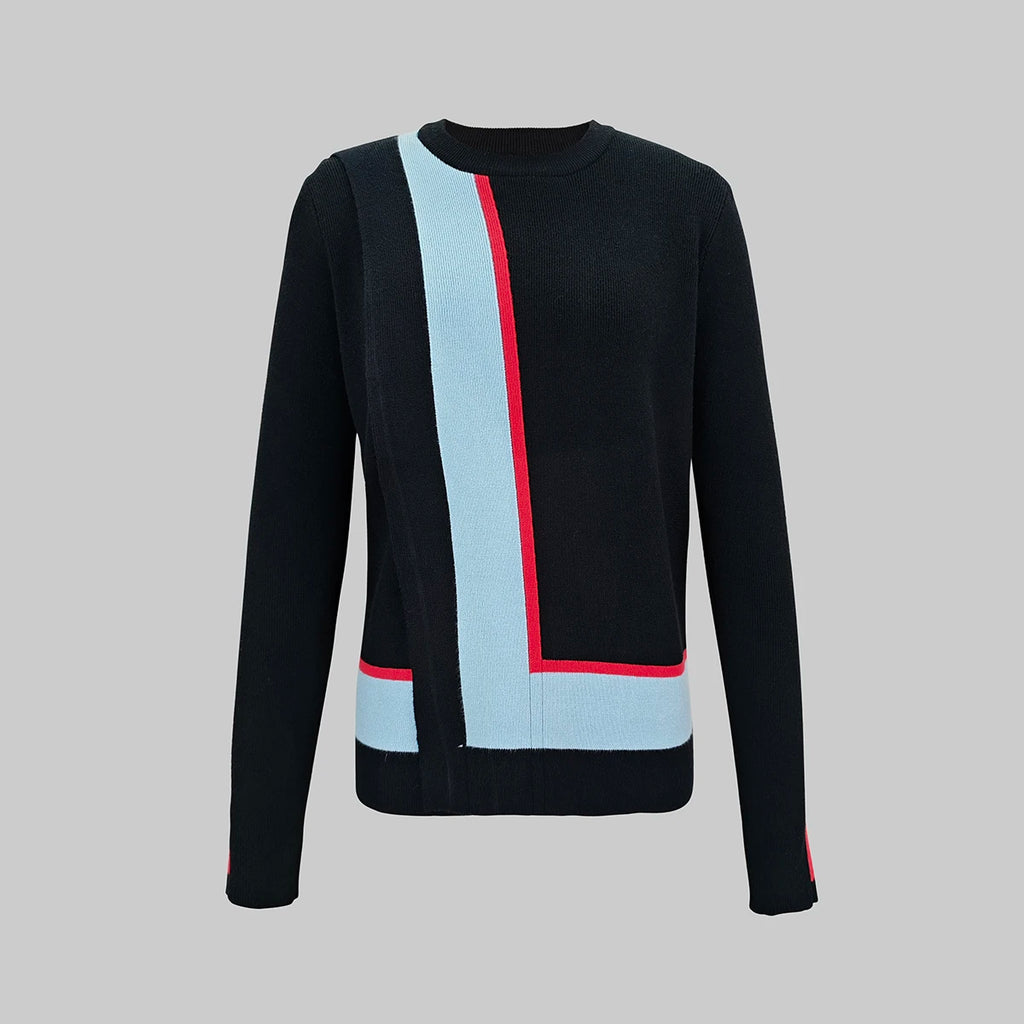 Amelia Contrast Knit Sweater