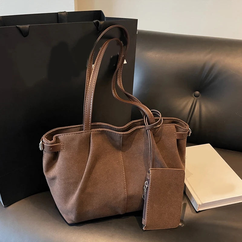 Maribel Suede Bucket Tote
