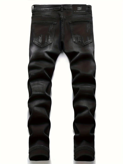 Men's Skull Patchwork Jeans