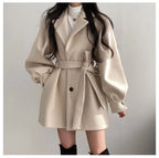 Isadora Lace-Up Wool Coat