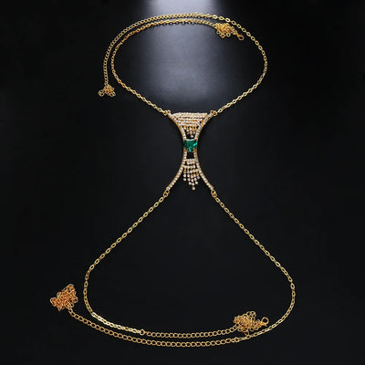 Heart Crystal Chest Chain