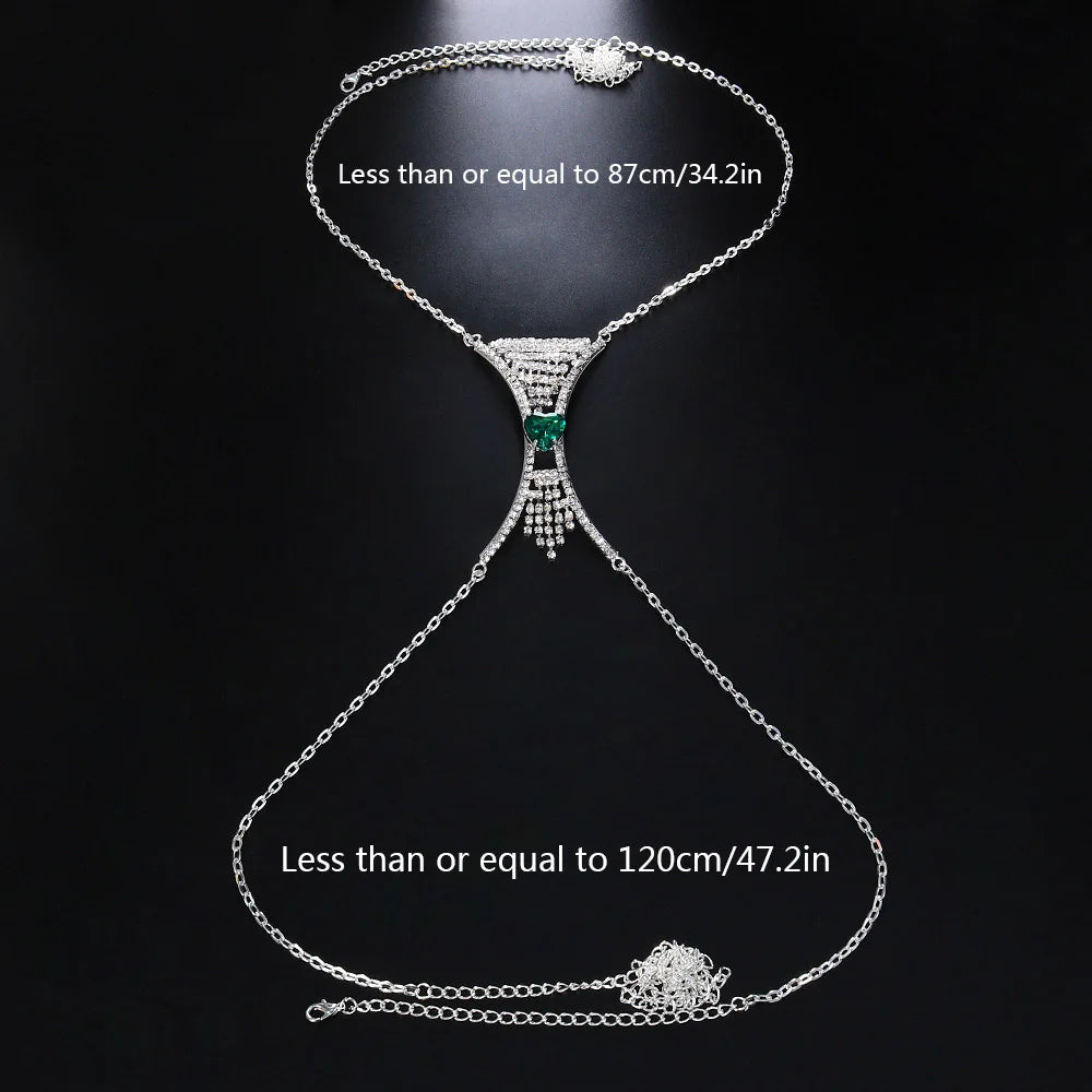 Heart Crystal Chest Chain
