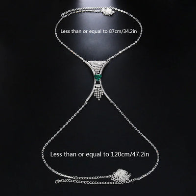 Heart Crystal Chest Chain
