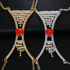 Heart Crystal Chest Chain