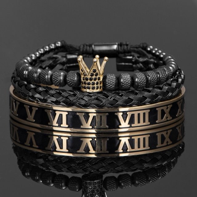 Crown Bracelet Set Men