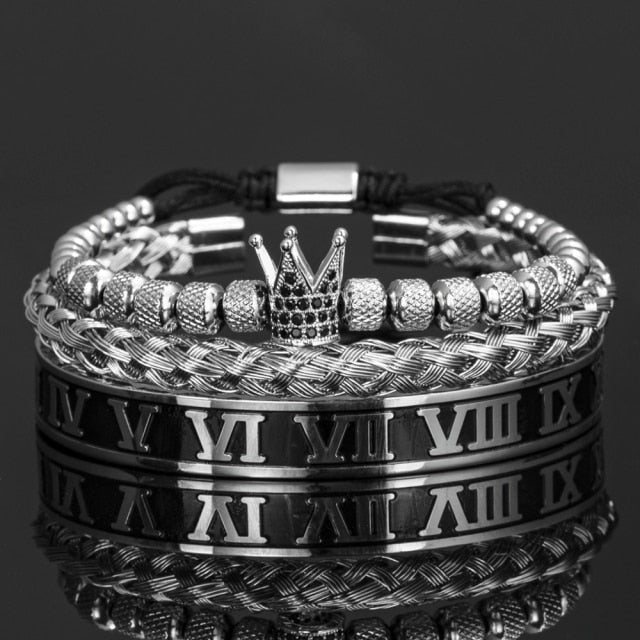 Crown Bracelet Set Men