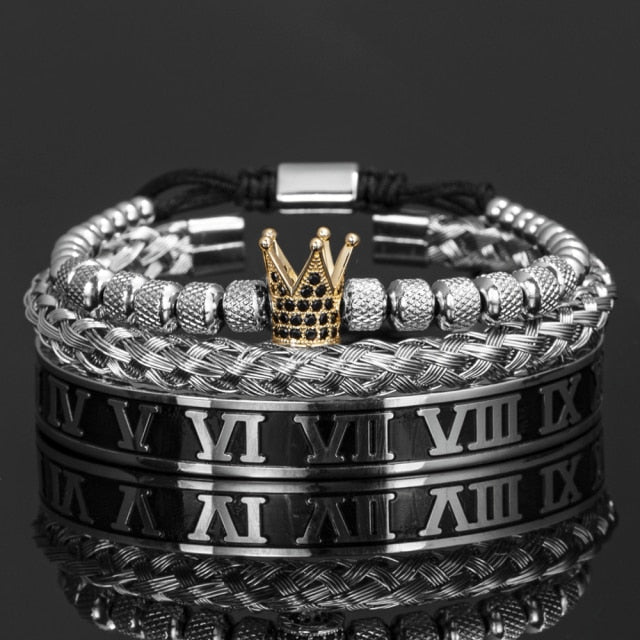 Crown Bracelet Set Men