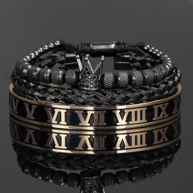 Crown Bracelet Set Men