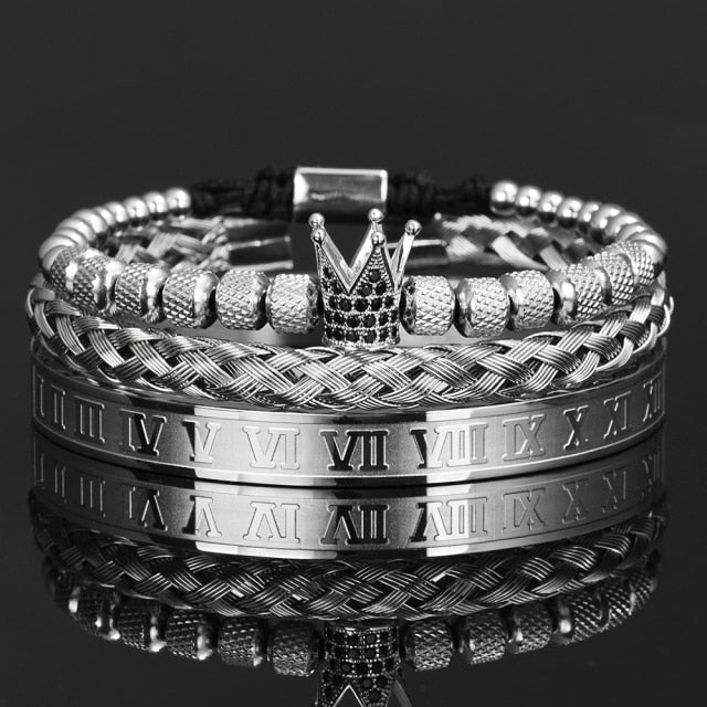 Crown Bracelet Set Men
