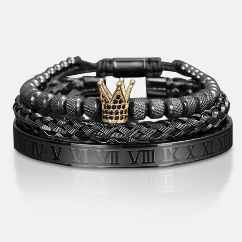 Crown Bracelet Set Men